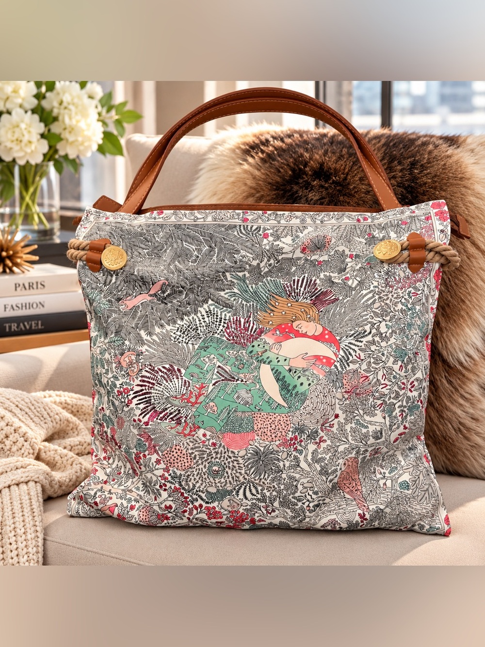 H Woodland Fantasy Print Tote Bag – Large Shopper | New